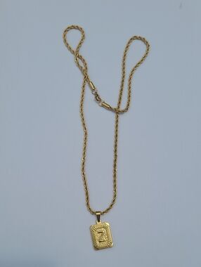 Men Stainless Steel Gold Color 22" Pendant High Quality (Z)